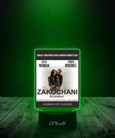 copy of Lampka LED 3D Plexido z Nadrukiem UV Statuetka Led Wieczna Róża - 2