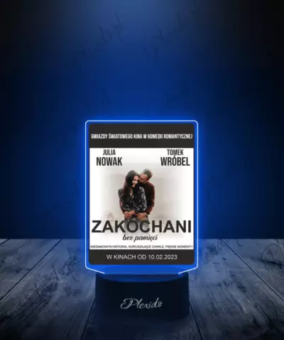 copy of Lampka LED 3D Plexido z Nadrukiem UV Statuetka Led Wieczna Róża - 3