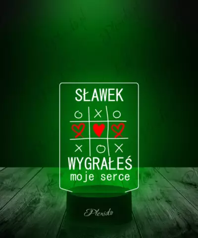 Lampka LED 3D Plexido z Nadrukiem UV Prezent na Rocznicę Związku Twoje Imię - 2