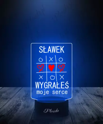 Lampka LED 3D Plexido z Nadrukiem UV Prezent na Rocznicę Związku Twoje Imię - 3