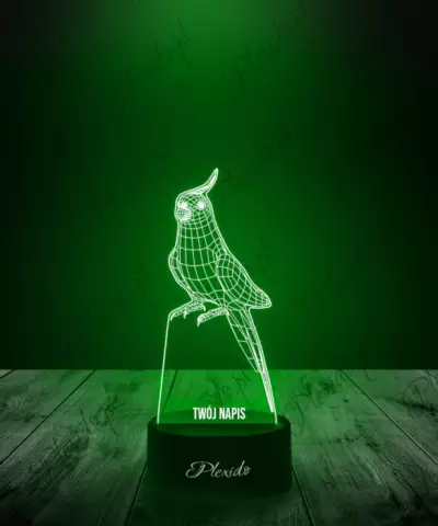 Lampka LED 3D Plexido Papuga Ptak Nimfa - 2