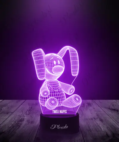 copy of Lampka LED 3D Plexido Królik Kwiatek - 2