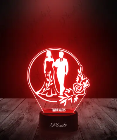 copy of Lampka LED 3D Plexido Prezent na Ślub Wesele Pamiątka Ślubna - 3