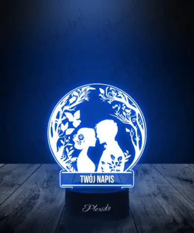 Lampka LED 3D Plexido Pamiątka Ślubna Para Młoda - 2