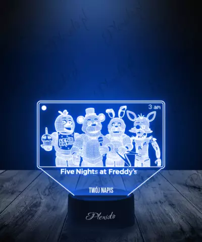 Lampka LED 3D Plexido Five Nights at Freddy's FNAF - 3