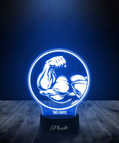 Lampka LED 3D Plexido Siłownia Siłacz Biceps - 1
