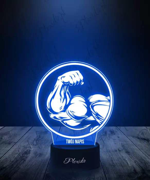 Lampka LED 3D Plexido Siłownia Siłacz Biceps - 1