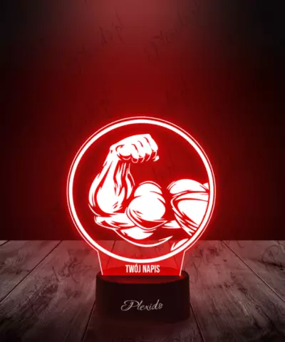 Lampka LED 3D Plexido Siłownia Siłacz Biceps - 2