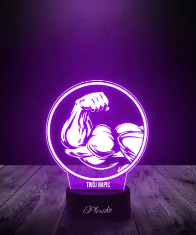 Lampka LED 3D Plexido Siłownia Siłacz Biceps - 3