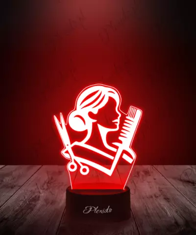 Lampka LED 3D Plexido Fryzjerka Salon Fryzjerski - 3