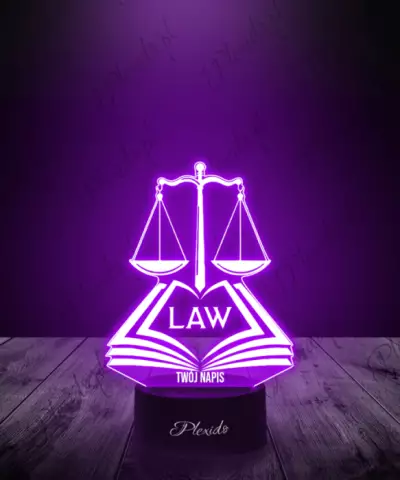 Lampka LED 3D Plexido Prawo Sprawiedliwość - 1