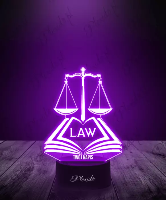 Lampka LED 3D Plexido Prawo Sprawiedliwość - 1