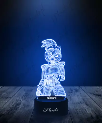Lampka LED 3D Plexido FNAF Security Breach Glamrock Chic - 3
