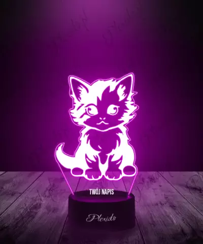 Lampka LED 3D Plexido Mały Kociak Kot - 2