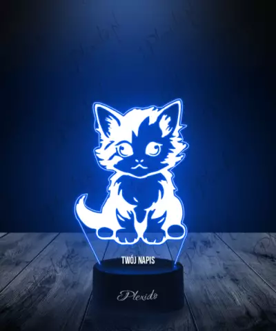 Lampka LED 3D Plexido Mały Kociak Kot - 3