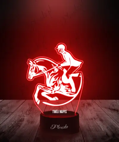 Lampka LED 3D Plexido Jeździec na Koniu - 3