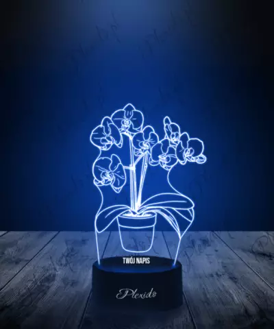 Lampka LED 3D Plexido Kwiaty Orchidea Storczyk - 2