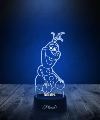 Lampka LED 3D Plexido Bajka Kraina Lodu Olaf - 3