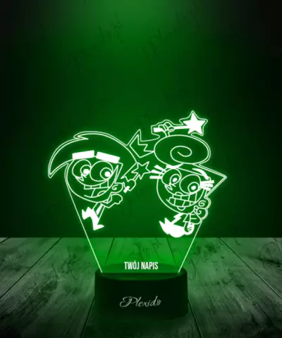 Lampka LED 3D Plexido Wróżkowie Chrzestni Cosmo i Wanda - 3