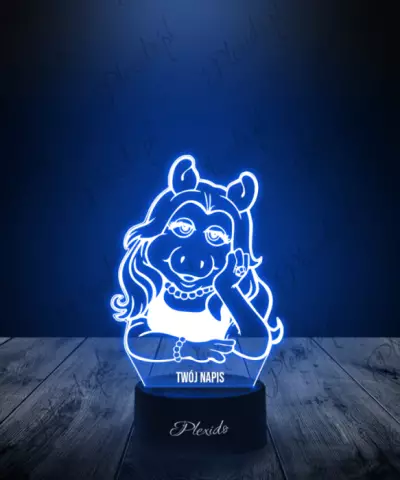 Lampka LED 3D Plexido Muppets Miss Piggy - 3