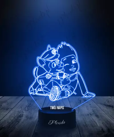 Lampka LED 3D Plexido Psi Patrol Chase i Ryder - 1