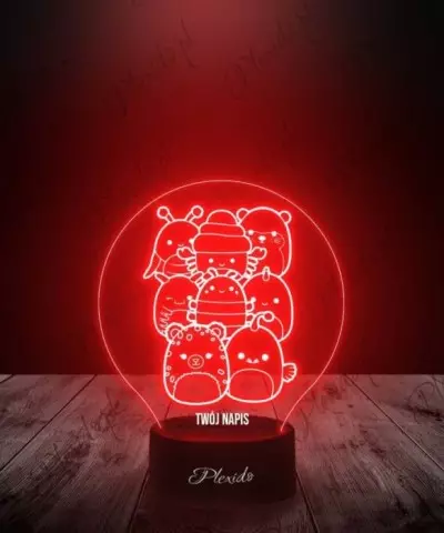Lampka LED 3D Plexido Squishmallows Zwierzęta - 1