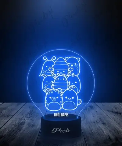 Lampka LED 3D Plexido Squishmallows Zwierzęta - 3