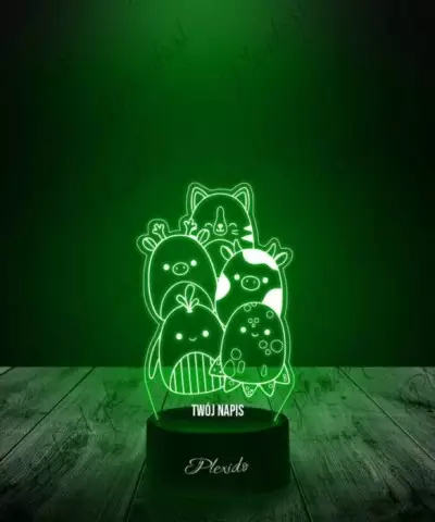 Lampka LED 3D Plexido Zwierzątka Squishmallows - 3