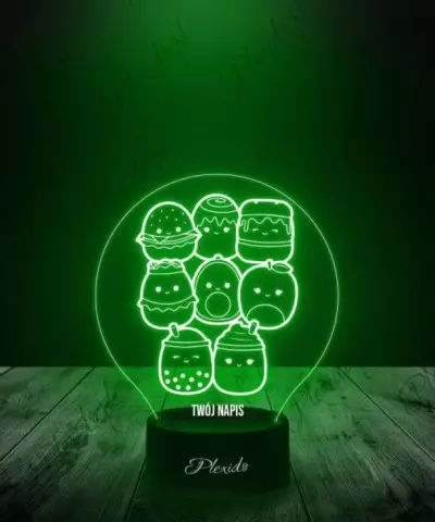 Lampka LED 3D Plexido Squishmallows Jedzonko - 1
