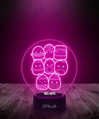Lampka LED 3D Plexido Squishmallows Jedzonko - 2