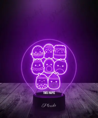Lampka LED 3D Plexido Squishmallows Jedzonko - 3