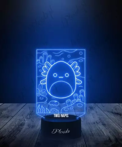 Lampka LED 3D Plexido Squishmallows Axolotl - 1