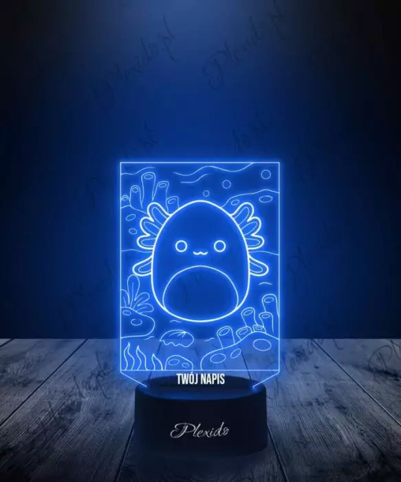 Lampka LED 3D Plexido Squishmallows Axolotl - 1