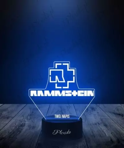 Lampka LED 3D Plexido Rammstein Logo - 2
