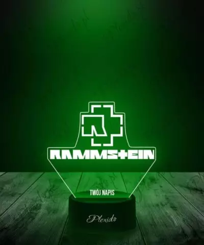 Lampka LED 3D Plexido Rammstein Logo - 3