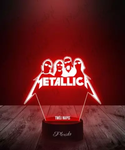 Lampka LED 3D Plexido Muzyka Metallica - 2
