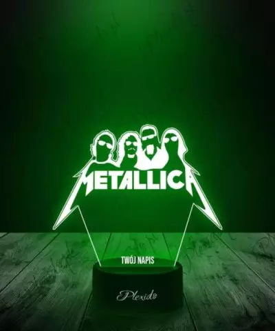 Lampka LED 3D Plexido Muzyka Metallica - 3