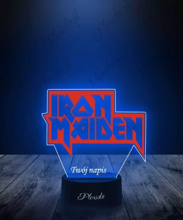 Lampka LED 3D Plexido Metal Iron Maiden - 1