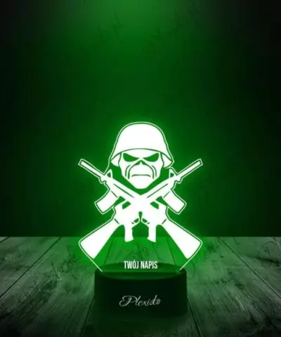 Lampka LED 3D Plexido Iron Maiden Czaszka - 2