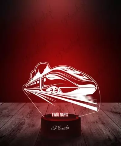 Lampka LED 3D Plexido Pociąg Pośpieszny - 3