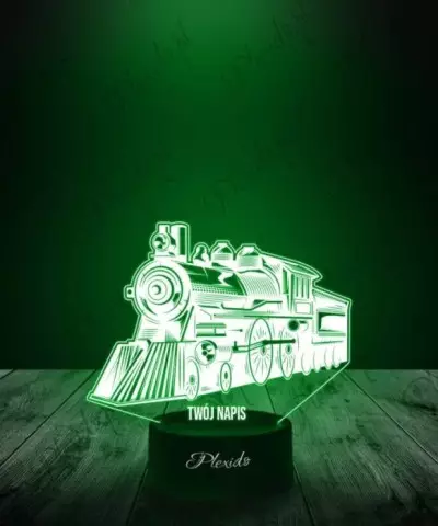 Lampka LED 3D Plexido Pociąg Lokomotywa - 3