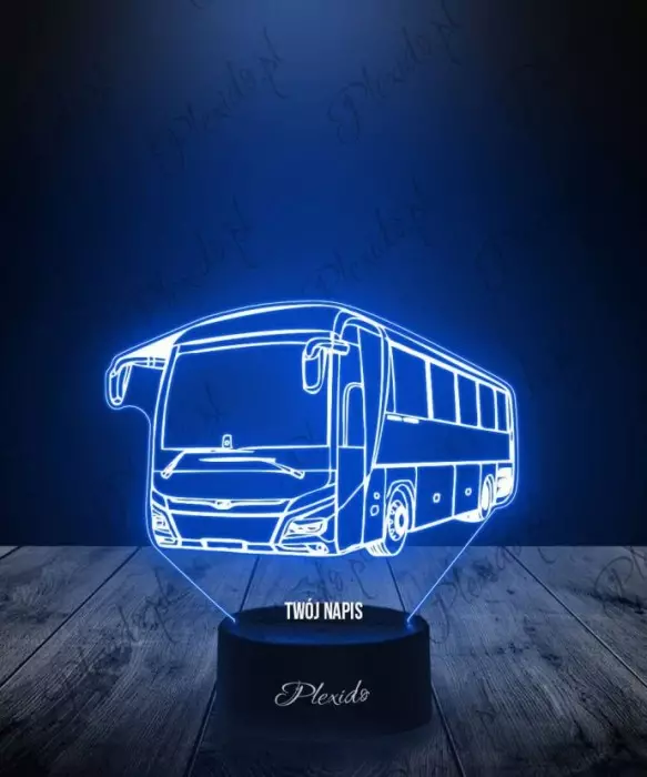 Lampka LED 3D Plexido Prezent Autobus Man - 1