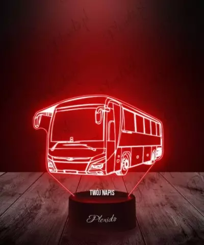 Lampka LED 3D Plexido Prezent Autobus Man - 3