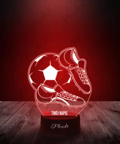 Lampka LED 3D Plexido Prezent Sport Piłka Nożna Korki - 2