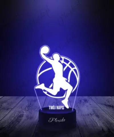 Lampka LED 3D Plexido Prezent Sport Koszykówka Wsad - 3