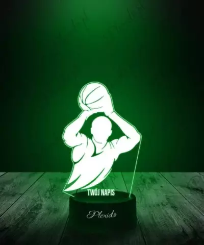 Lampka LED 3D Plexido Prezent Sport Koszykówka Rzut - 2