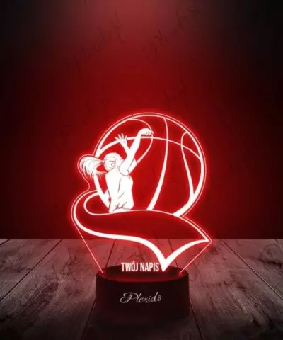 Lampka LED 3D Plexido Prezent Koszykówka Koszykarka - 2