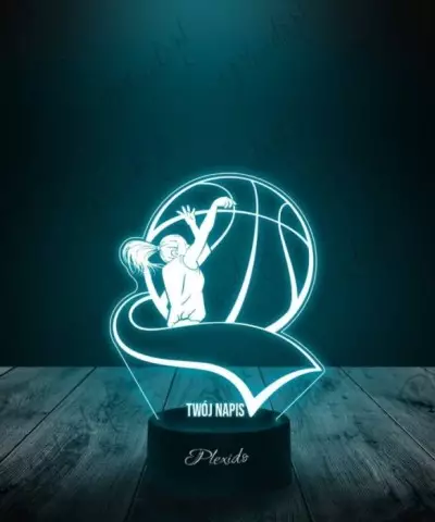 Lampka LED 3D Plexido Prezent Koszykówka Koszykarka - 3