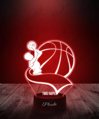 Lampka LED 3D Plexido Prezent Koszykarz Rzut - 3