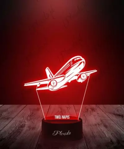 Lampka LED 3D Plexido Prezent Pasażerski Samolot - 3